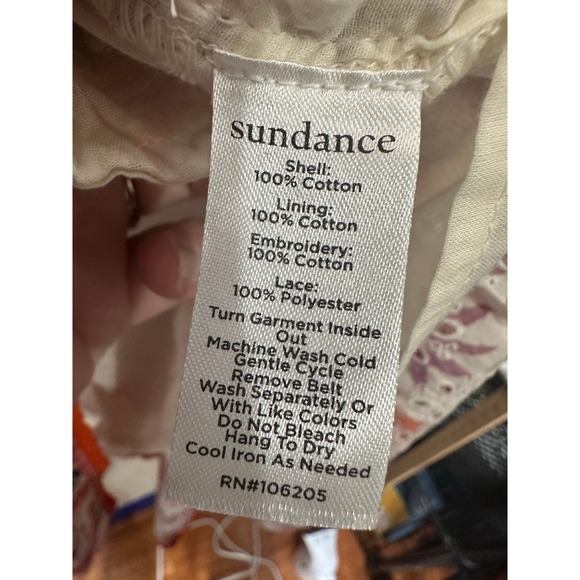 Sundance Annetta Dress NWT Size Petite Medium Embroidered Cotton Sleeveless Midi - Picture 6 of 8